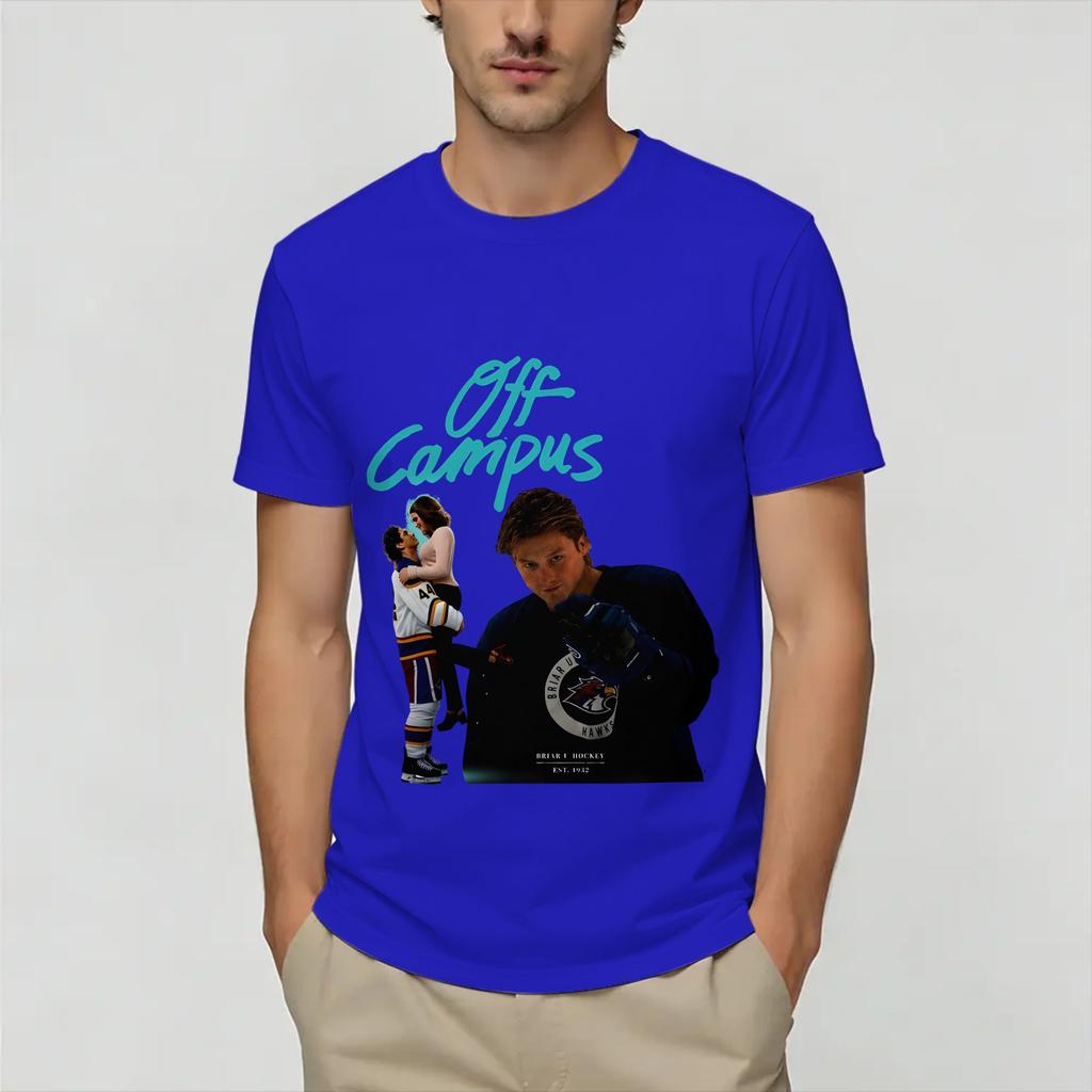 Briar U Hockey Off Campus Pure Cotton TShirt For Unisex Summer T Shirts ONeck Hippie Tee Shirt Plus Size Hot Sale Tops