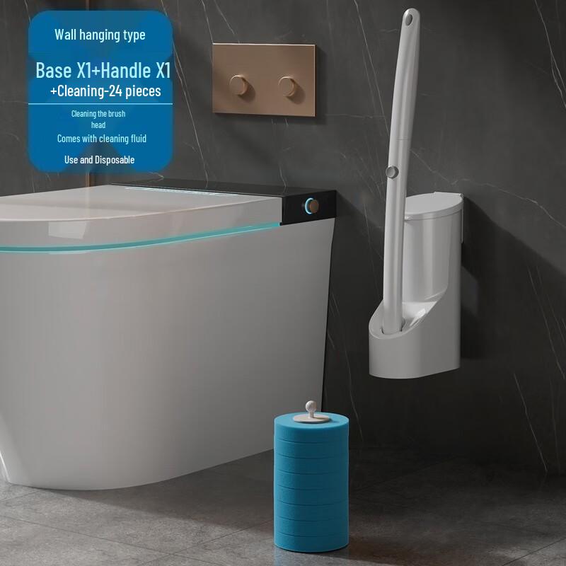 Disposable Toilet Brush Set with 24 Replacement Heads