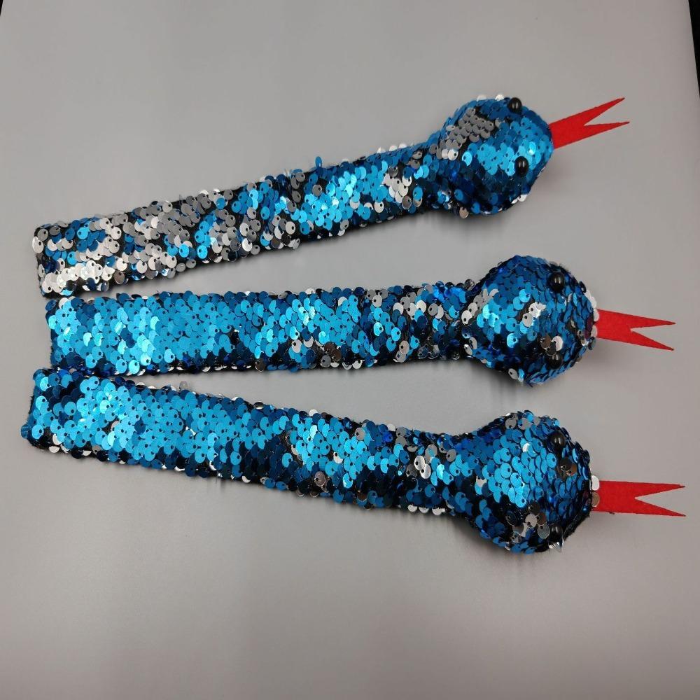 

Хелловінський браслет з паєтками, милий блискучий браслет з тваринами, іграшка, новий браслет-ляпанець у вигляді змії, дитячі подарунки синій