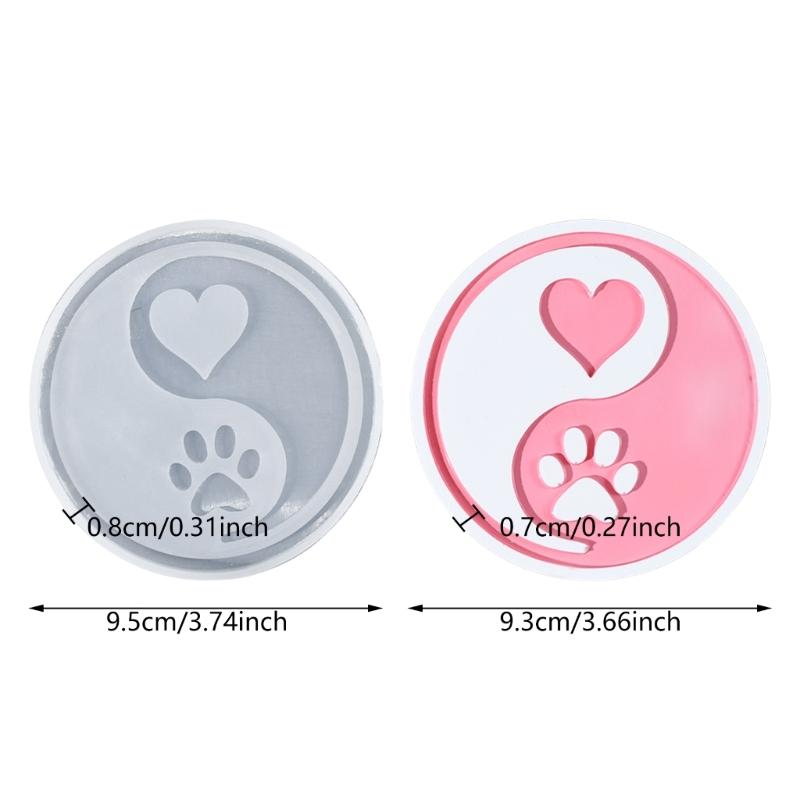 Animal Themed Coaster Tray Silicone Mold Epoxy Resin Mold for Stylish Home Decoration Handmade Cup Mat Mould