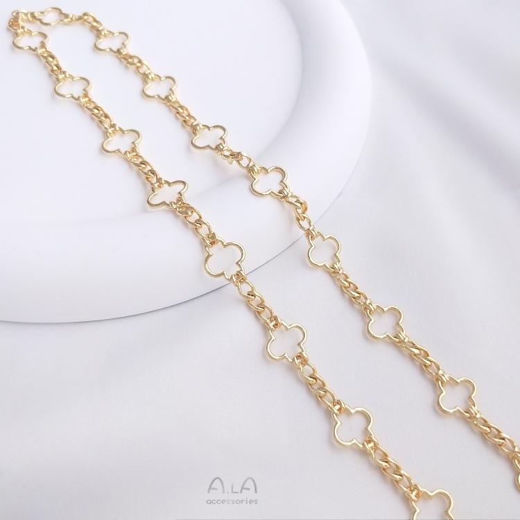 14K Gold-Filled Bow Clover Starburst Chain for DIY Jewelry - Bracelet & Necklace