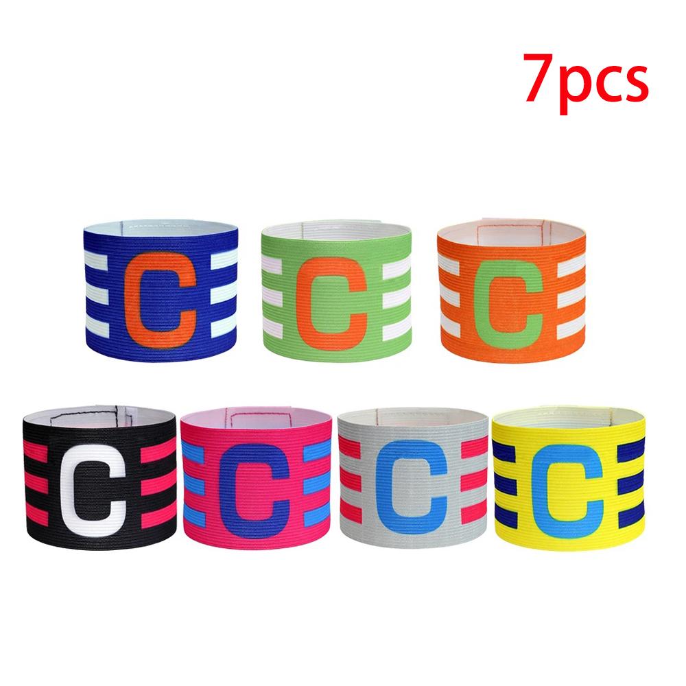 

7-10pcs Football Captain Armband Soccer Arm Band Leader Competition Soccer Captain Group Armband Football Training For Kid Adult