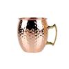 Hammered Stainless Steel Moscow Mule Mug - Copper-Plated European Cocktail Cup