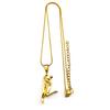 Couple Hugging Pendant Necklace For Women Men Stainless Steel Gold Color Hiphop Sports Love Chain Jewelry Valentine's Day Gift
