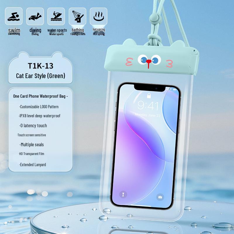 X8 Cartoon TPU Waterproof Floating Phone Case - Touchscreen Compatible for Swimming & Rafting