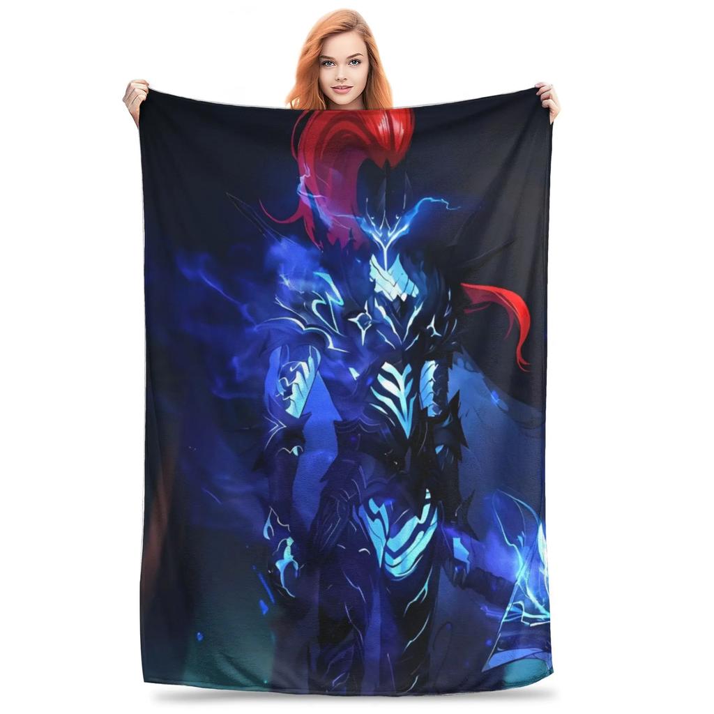Solo S-ung Jin-woo Leveling Flannel Blanket Anime Novelty Throw Blankets for Home Hotel Sofa  200x150cm Quilt