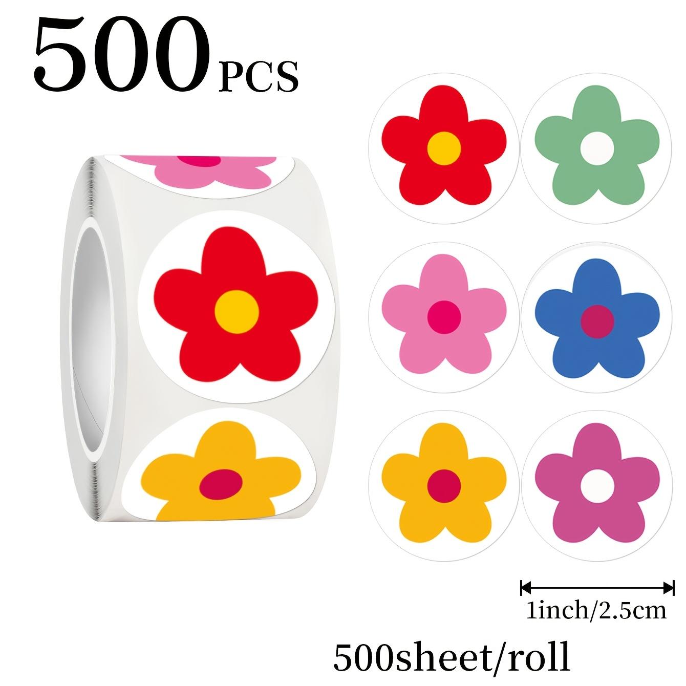 

Flowers with Yellow Centers - Perfect for Gift Wrapping, Packaging, and Office Decor, Gift Wrapping Stickers | Playful Design