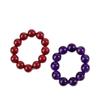 Natural Hetian Jade Bracelet with Purple White Crystal Cinnabar Beads and Hand-Twist Rings Accessories.