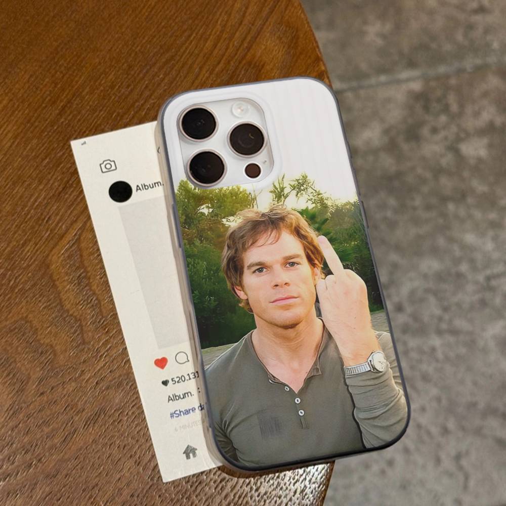 

DEXTER Популярный Фильм Для IPhone 17 16 15 14 13 12 11 Pro Max Plus Pro Прозрачный Чехол Для Телефона Нескользящий Корпус iPhone 16 pro