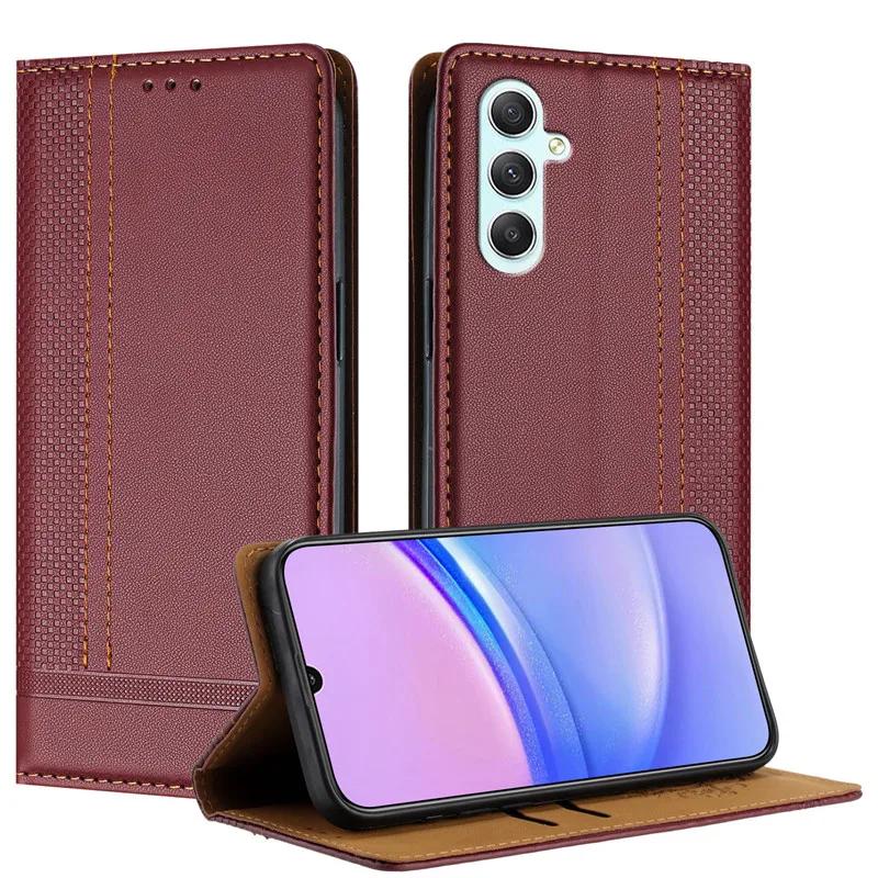 Leather Wallet Phone Case for Samsung Galaxy A57 A37 A27 A17 A56 A36 A26 A16 A55 A35 A25 A15 A54 A34 A14 A53 A33 A13 A52S Cover