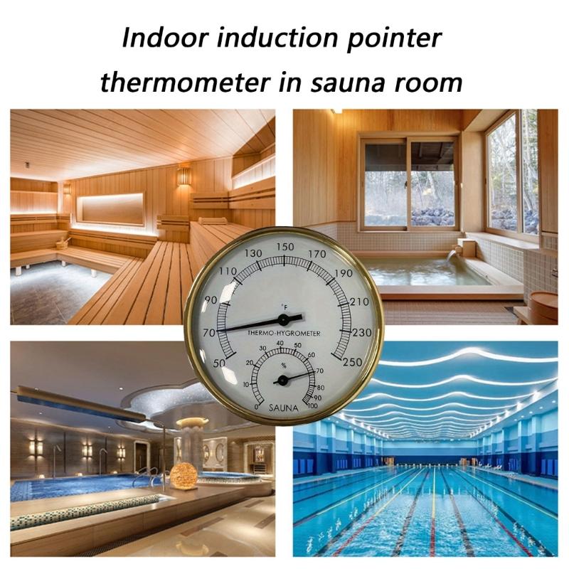 Wall Mounted Temperature Humidness Measurement Meter for Sauna Room Steam Room Thermometers Hygrometer Accurate Display