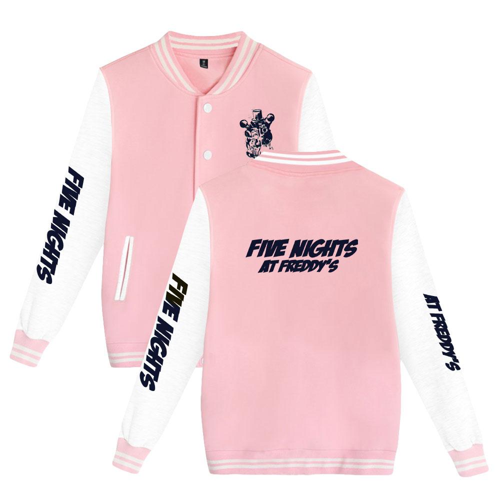 Five Nights At Freddy's Bomber Jacket Women Men Oversized Fashion Baseball Coat Jacket Streetwear Spring Autumn Bomber Outwear