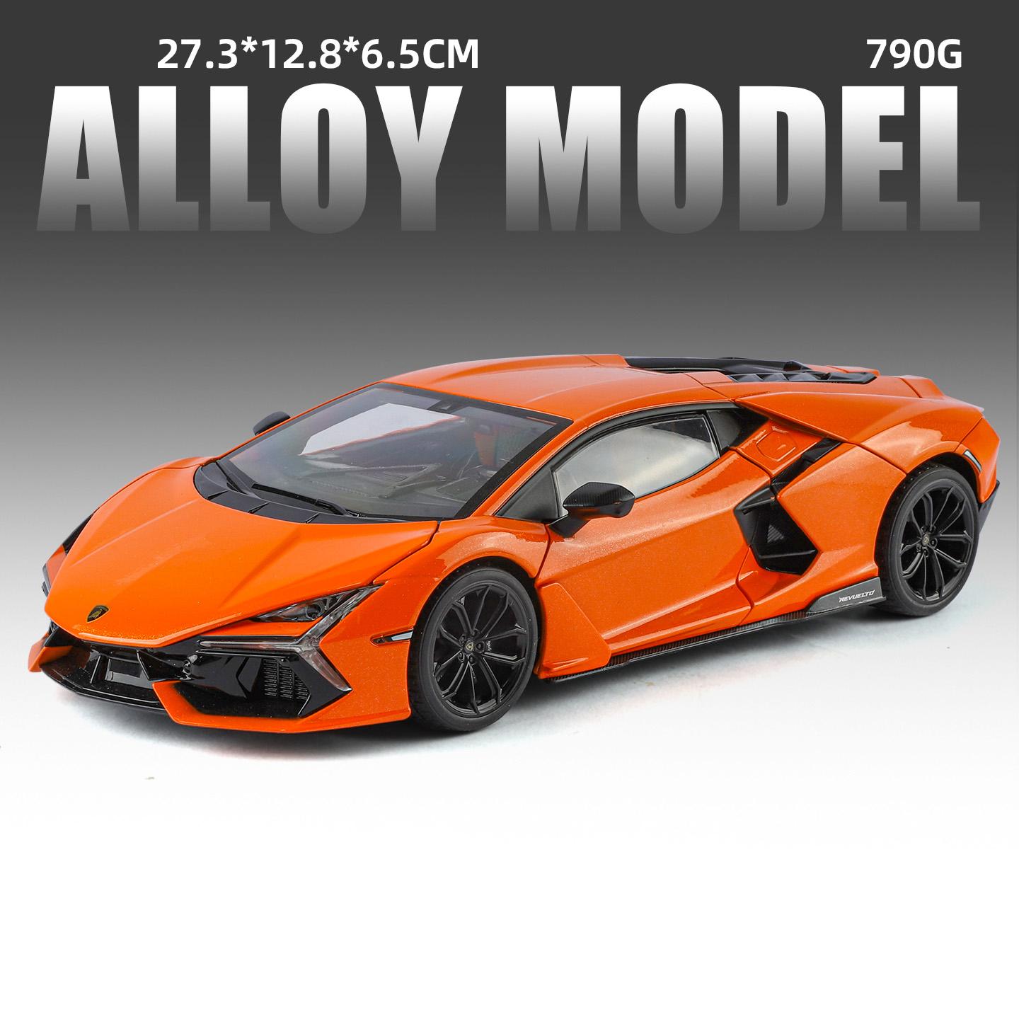 

1:18 Lamborghini Revuelto Super Sports Car Alloy Diecast Model Car High Simulation Miniatures Decorations Children s Toys Gifts оранжевый