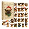 Niedliche Tier-Spielzeugsammlung 2026 Eule/Hund Adventskalender, 24 Tage Countdown bis Weihnachten mit Mini-Figuren-Box-Schmuck, PVC Sammelfiguren