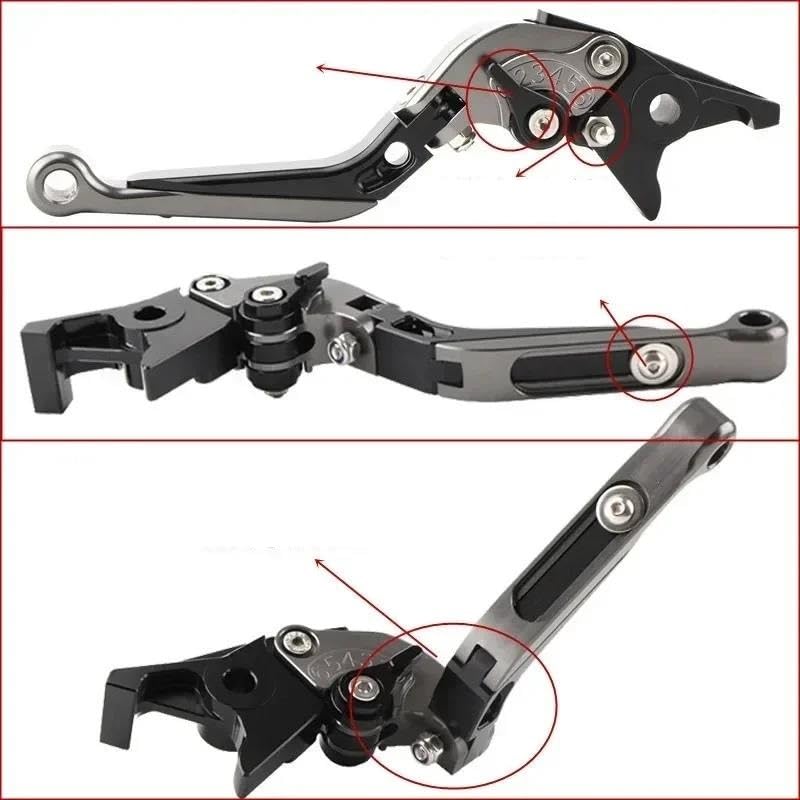 Yamaha NMAX155 NMAX 125 N-MAX125 155 Scooter Folding Telescopic Left & Right Brake Lever with Parking Function (Titanium)