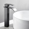 Square Waterfall Basin Sink Faucet Chrome/Black Brass Bathroom Basin Faucet Mixer Tap Hot and Cold Sink Faucet Toilet Faucet