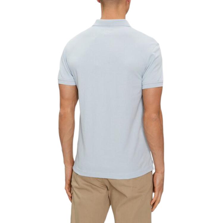 Levis Solid Color Simple Comfortable Short Sleeve Polo Shirt Men Tops Blue 35883-0162