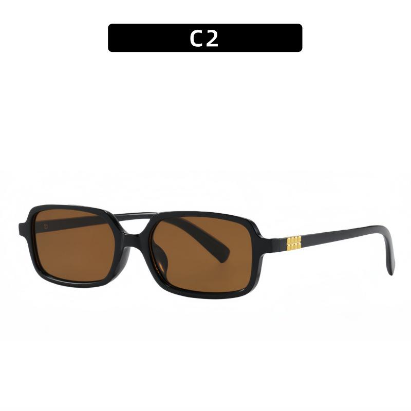 Modne małe kwadratowe okulary przeciwsłoneczne w stylu europejsko-amerykańskim - Unisex Street Style z wysokiej klasy wykończeniem