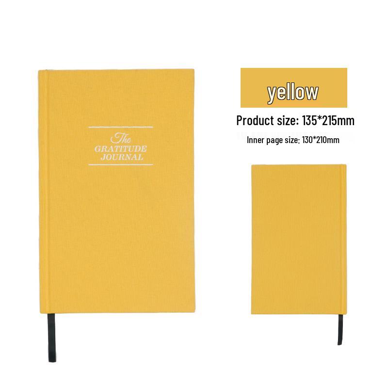 Linen Cover English Self-Care Gratitude Journal A5 Notebook
