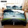 3D Plane The Airport Runway The Off  Bedding Sets Duvet Cover Set With Pillowcase Twin Full Queen King Bedclothes Bed Linen