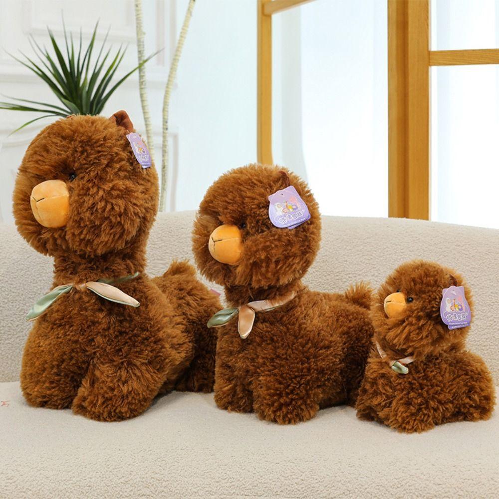 Chubby Face Alpaca Plush Toys Soft Animals Stuffed Toys Plush Llama Dolls  Birthday Gifts
