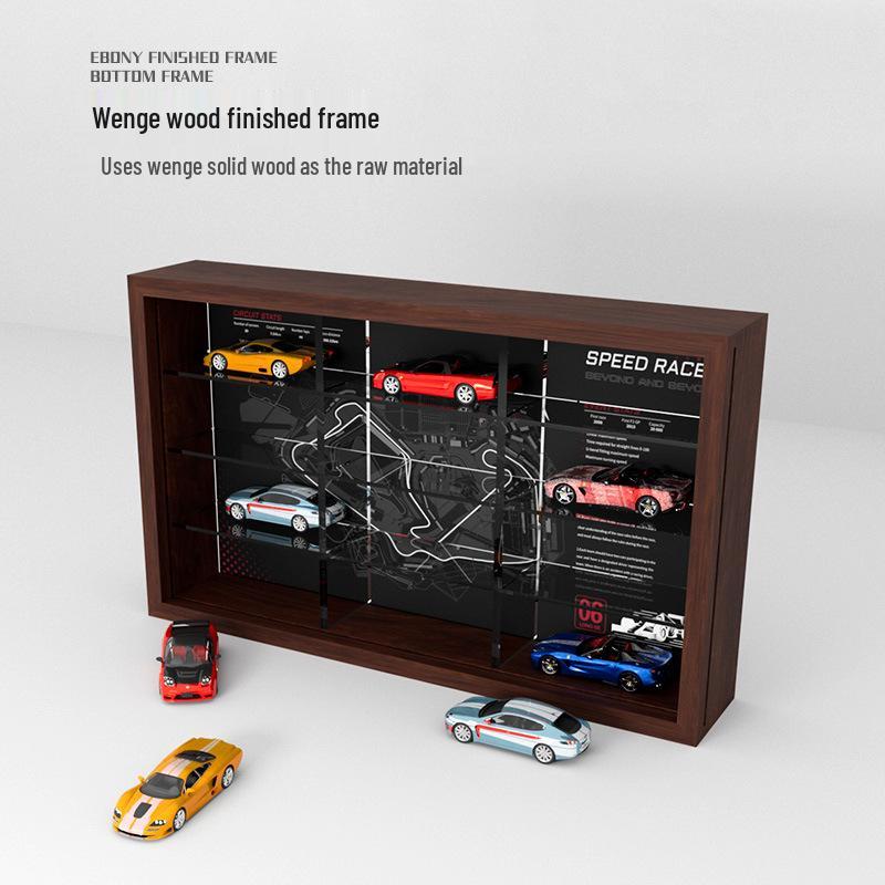 1:64er Maßstab Modellauto Ausstellungs- & Aufbewahrungsgarege - Wandmontierter Parkplatz Figuren-Sammlungsbox