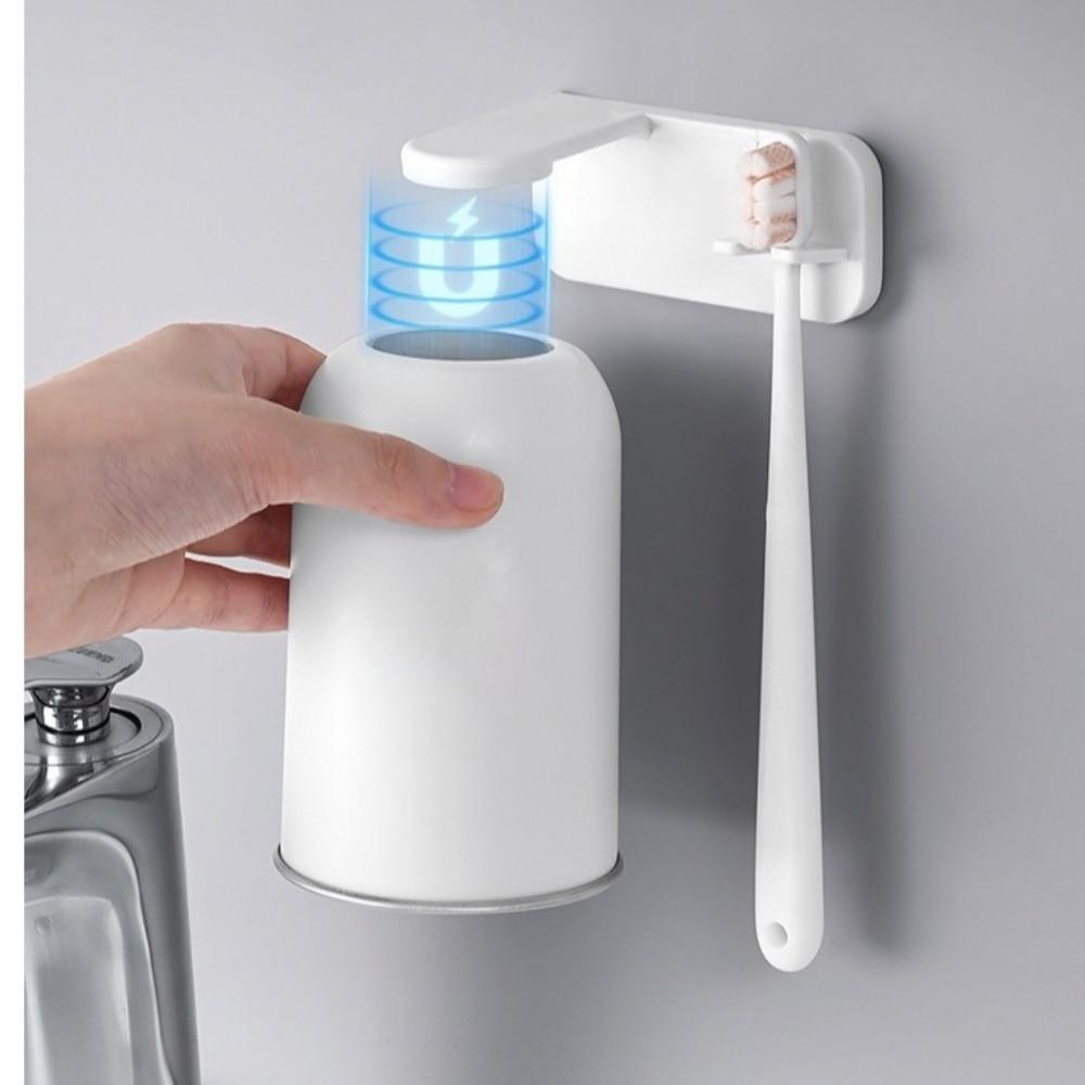 304 Stainless Steel Mouthwash Cup Magnetic Toothbrush Cup  Bathroom Supplies
