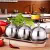 Mylang 304 Stainless Steel Sphere Seasoning Jar 3-Piece Set