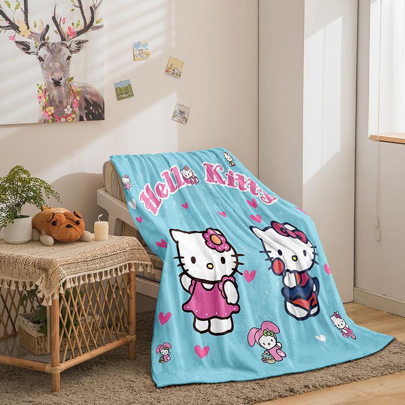 Cartoon Kt Kat Doppelseitige Flanell 3D Digitaldruck Decke Decke