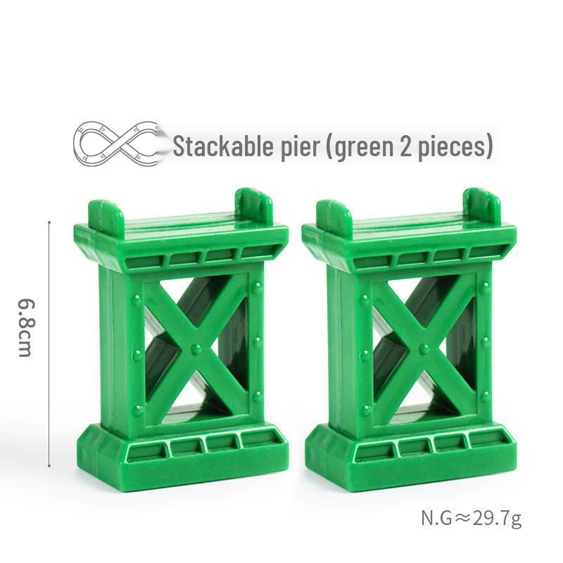 Magnetic Wooden Train Bridge Blocks for Kids - Compatible with All Brands