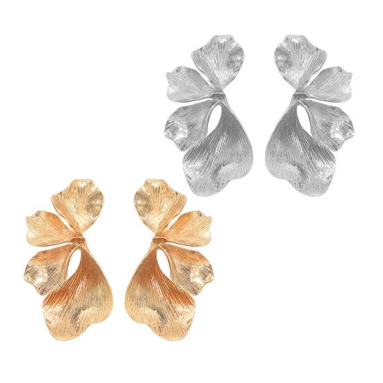 1 Par de Pendientes para Mujer Multicapa Exagerados Forma de Flor Pendientes de Botón Ligeros Versátiles Joyería Regalo