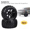 4Pcs Y shaped Tyre Pattern Rubber Tires With Hubs for 110 Scale RC Truck Car (7 Holes)