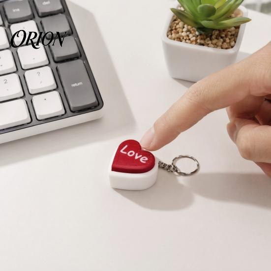 Heart-shaped Fidget 3D Printed LOVE Heart Clicker Keychain, Stress Relief Push Button Compact Vent Keychain Toy, Portable Desk Gadget, Cute