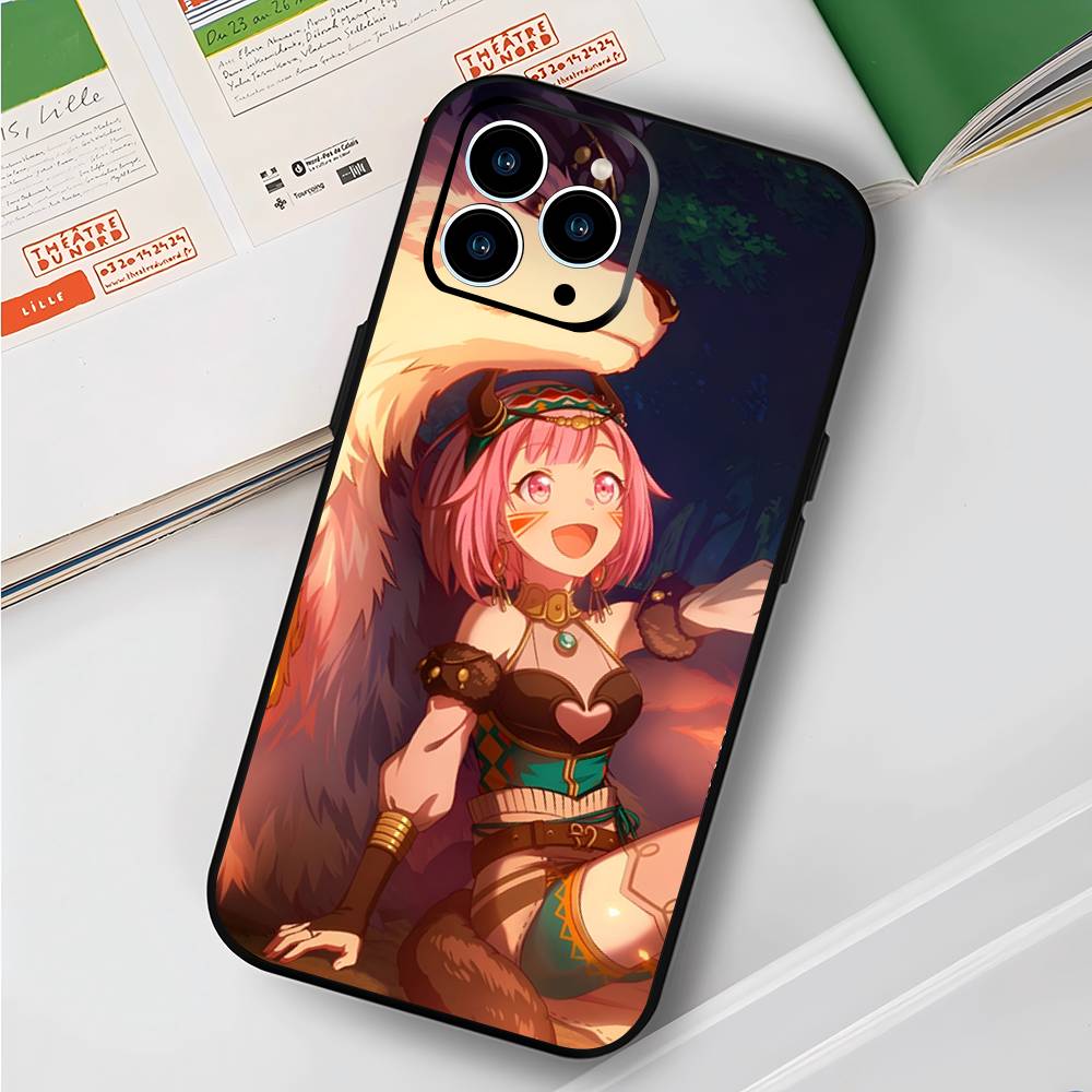 Emu Otori Cartoon Animation Phone Case For IPhone 17 Air 16 15 14 13 Pro Max 11 12 Black Silicone Cover