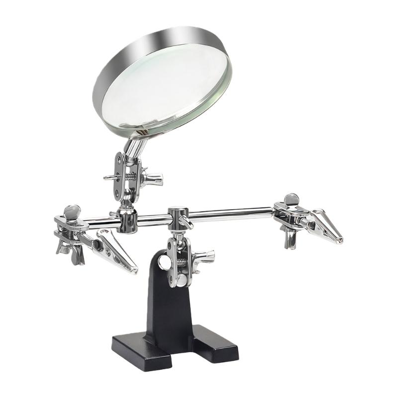 24TE Adjustable Helping Hands Magnifier For Hobbyists And Professional Technicians