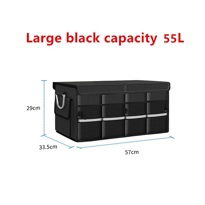 HQ Large Capacity Foldable Car Trunk Storage Box Oxford Cloth w/ Reflective Tape Sturdy Organizer for Car Camping Storage Bag