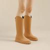 2026 Women's Rubber Rain Long Boots Plush Lined Warm Non-slip Waterproof Outdoor Platform Shoes Women's High Boots Botas Mujer