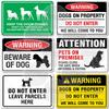 No Dogs Allowed Metal Sign Beware of Dog Private Property Warning Plaque Alert Dog-Free Zone Security Keep Dogs On Lead