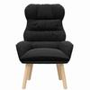 Armchair Black 69 X 74 X 93 Cm Sherpa Fabric