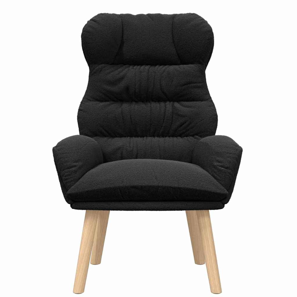 Armchair Black 69 X 74 X 93 Cm Sherpa Fabric