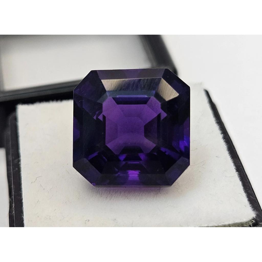 Natural Amethyst Purple Square Cut 12+ Ct Stunning Loose Gemstone