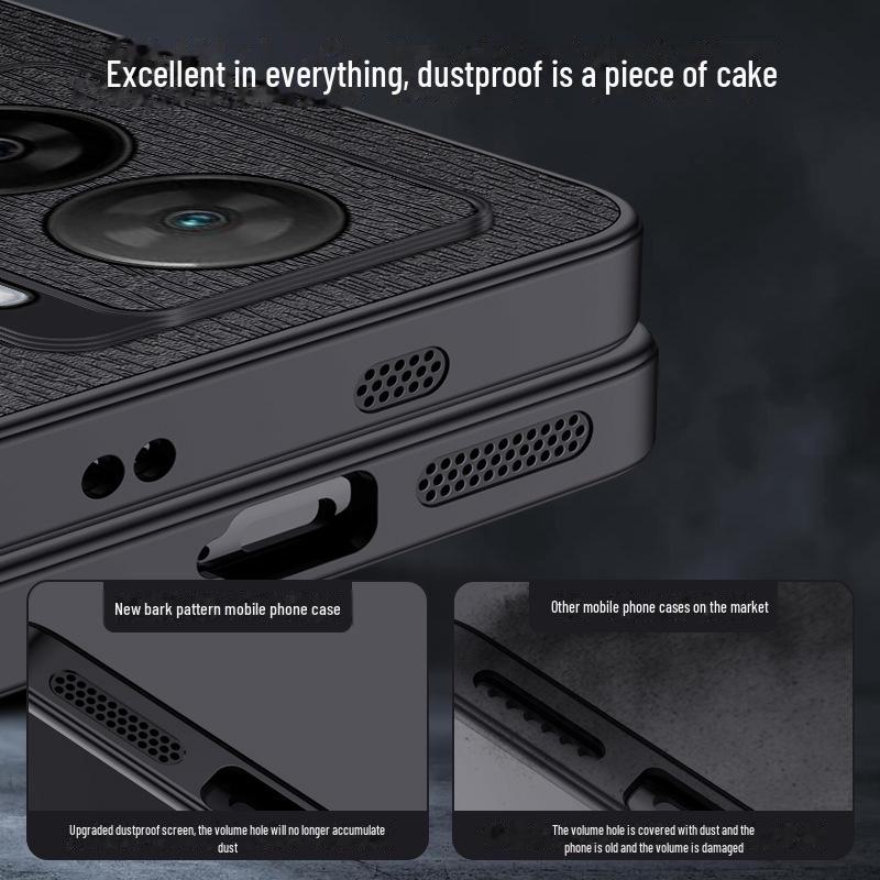 Coque de téléphone créative à motif d'écorce pour IQOO Z7X/Z6 - Coque de personnalité pour hommes et femmes.