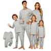 Ebeveynler ve Çocuklar İçin Rahat Uzun Kollu Üst ve Pantolonlu Aile Eşleşen Baskılı Pijama Takımı