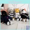 Wear Clothes Cool Cat Plush Keychain Toy Stuffed Dolls Backpack Pendant Gifts