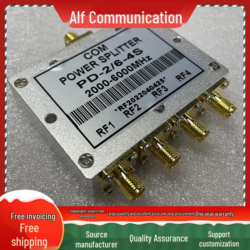 In-Stock SMA Microstrip 2-6GHz One-to-Four RF Power Divider for High-Frequency WiFi