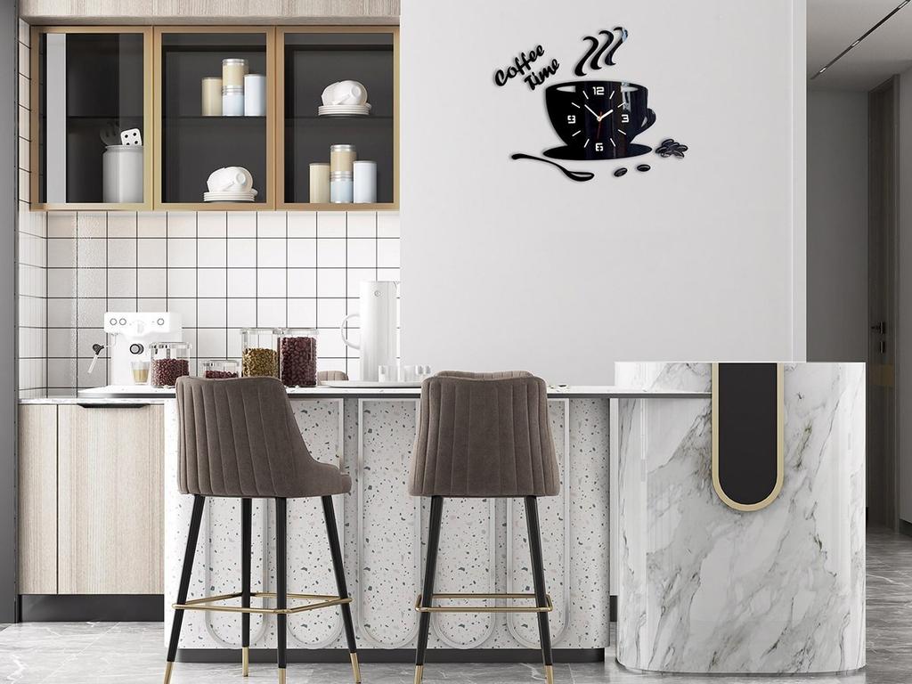Zegar ścienny coffee time filiżanka 3d lumarko!