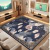 Floral Garden Theme Crystal Velvet Floor Rug Personalized Custom Name Text Warm Carpet Home Decoration