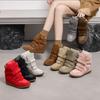 Scarpe Alte in Pelle con Soletta Invisibile Rialzante per Donna, Scarpe Casual Versatili per Abbigliamento Sportivo