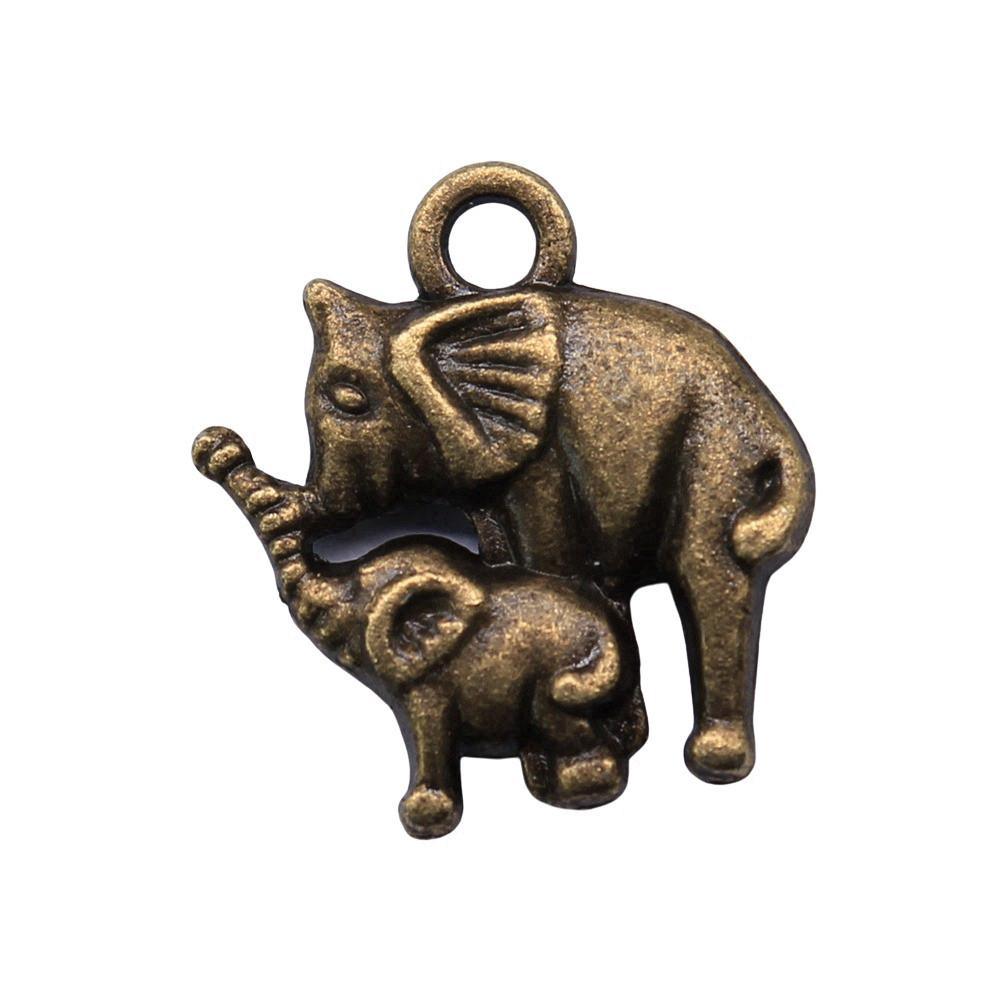 Antique Style Elephant Charms Metal Animal Pendants For DIY Jewelry Keychain Bag Accessories