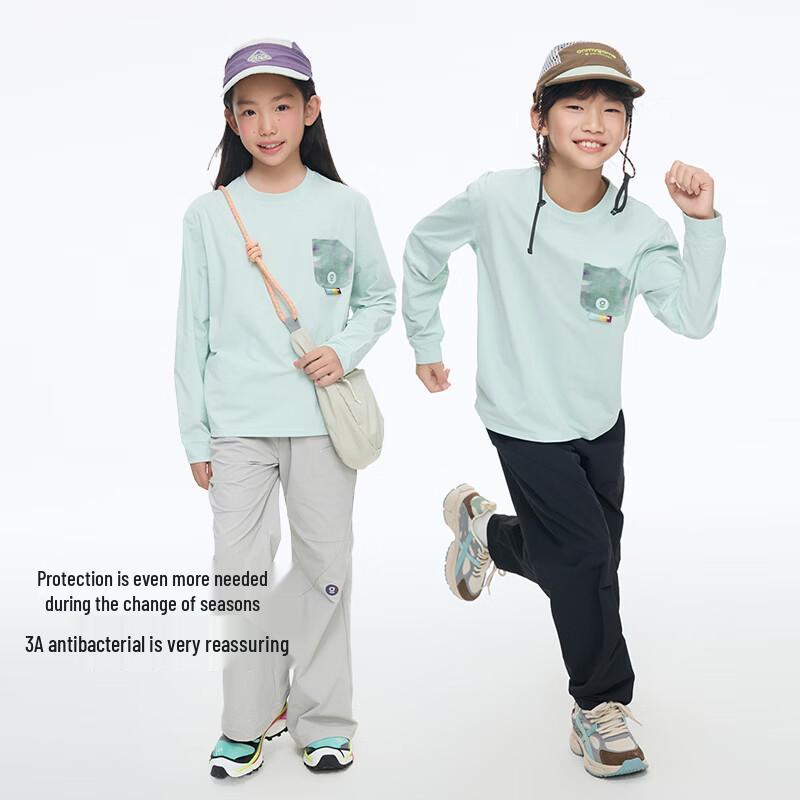 Onmygame Kids Cotton-Feel Quick-Dry Long Sleeve T-Shirt 140
